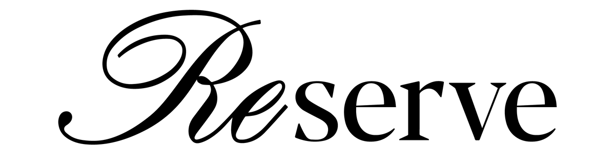 Reserve apparel script logo with transparent background